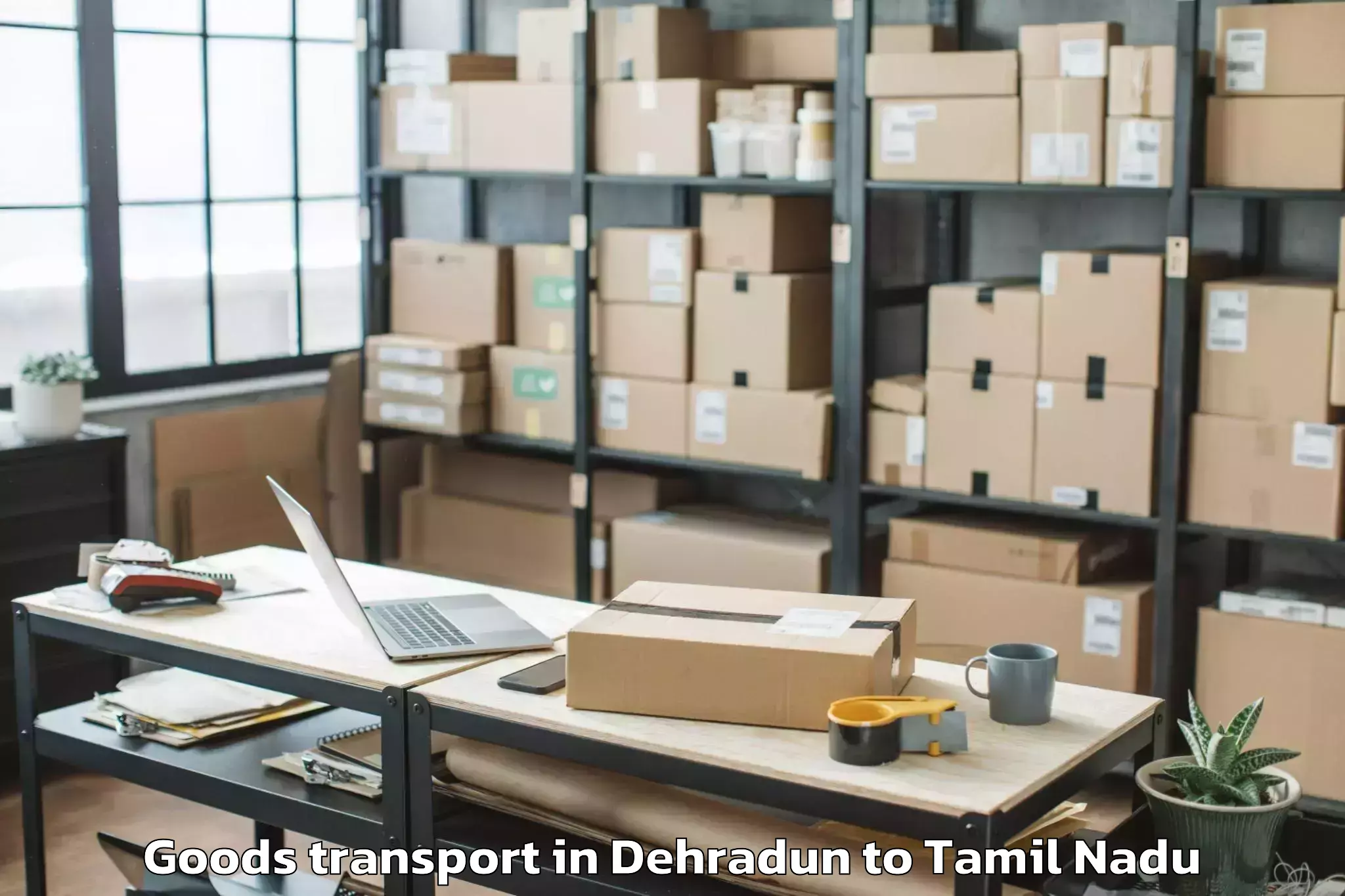 Discover Dehradun to Karaikkudi Goods Transport